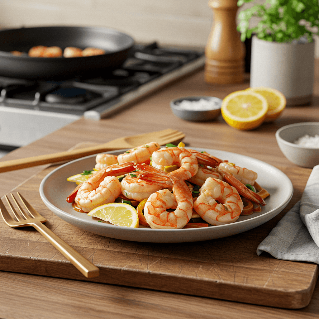 Spicy Citrus Garlic Shrimp Sauté