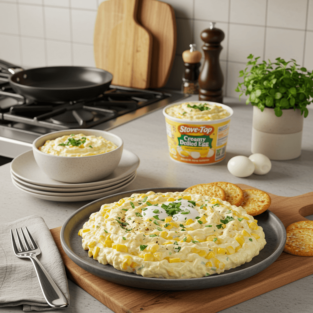 Stove-Top Creamy Deviled Egg Dip