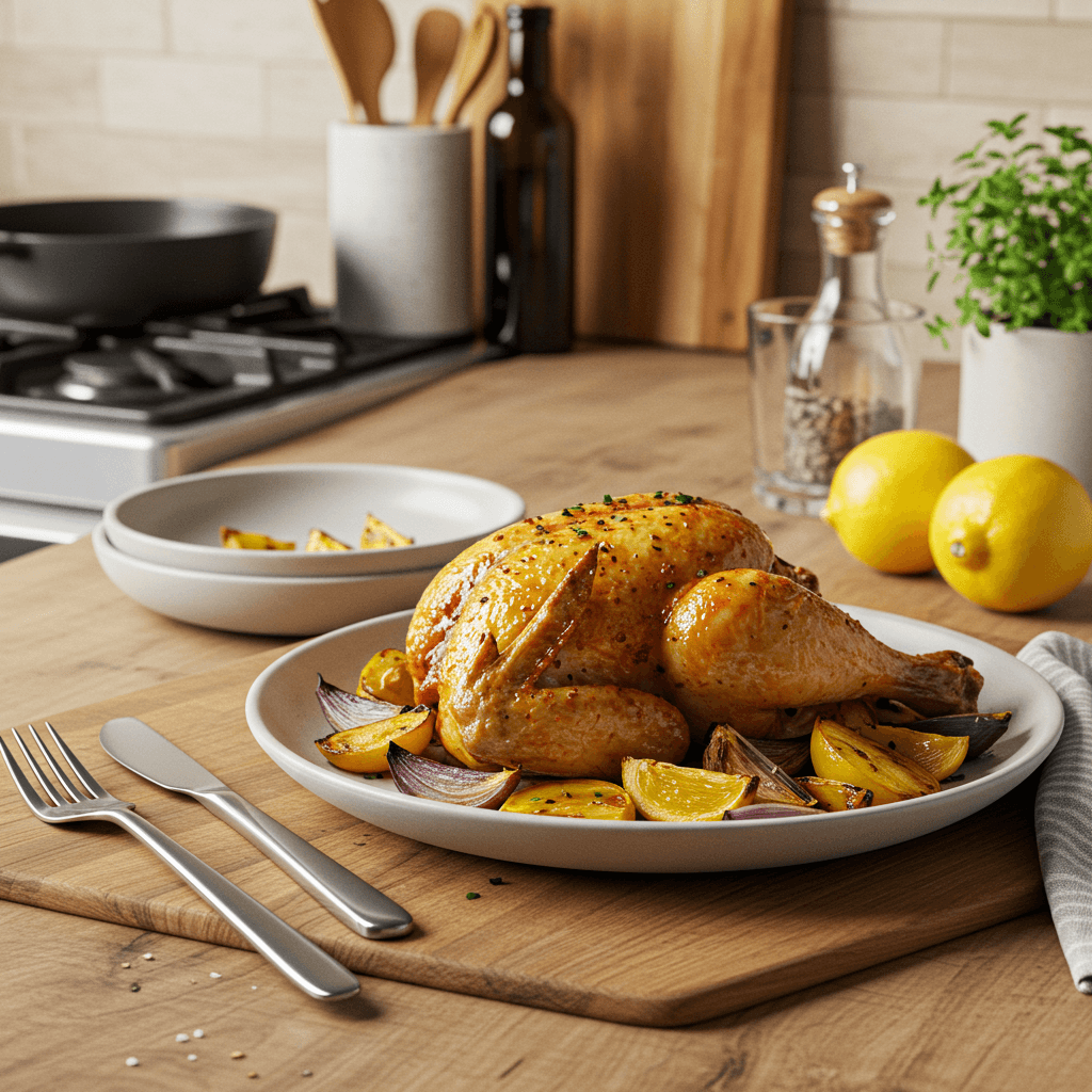 Succulent Lemon Paprika Roasted Chicken