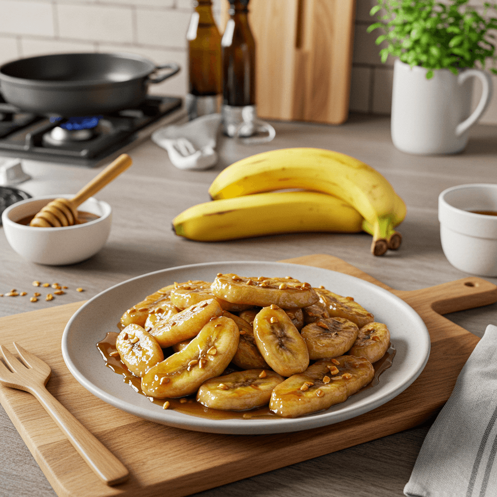 Sweet and Tangy Glazed Banana Medley