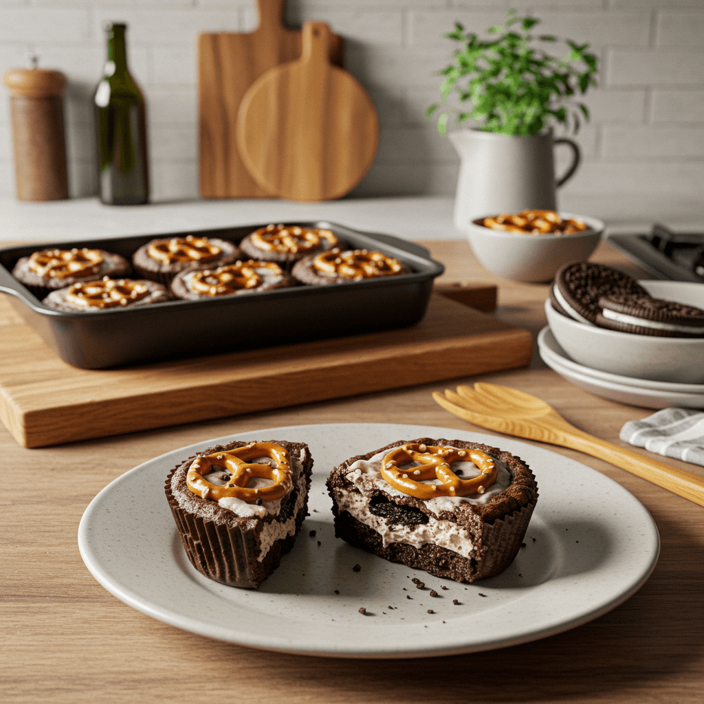 Sweet Treats Surprise: Oreo Pretzel Cookie Brownie Cups