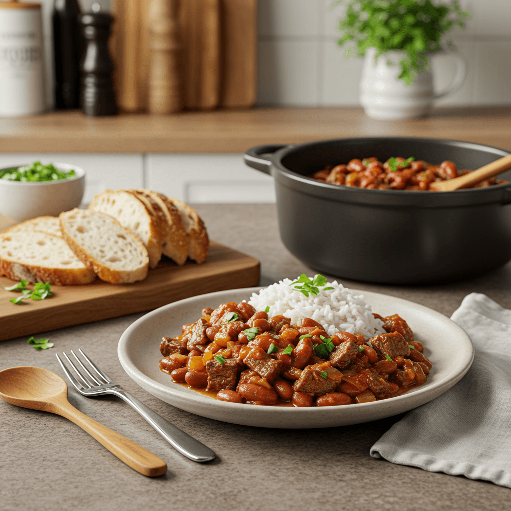 Ultimate Crock Pot Beef and Bean Fiesta Bowl
