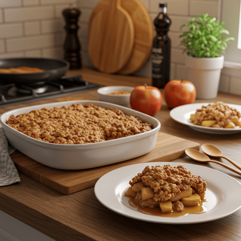 Warm Apple Cinnamon Crumble Delight