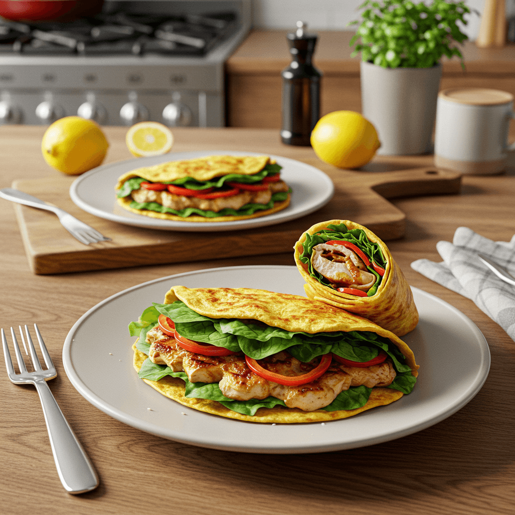 Zesty Lemon Paprika Chicken Wraps for Breakfast