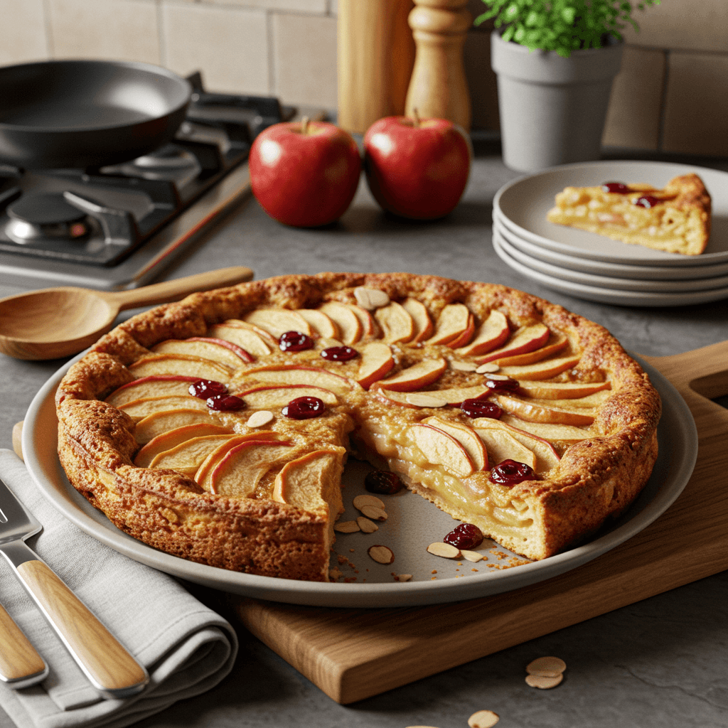 Apple-Cranberry Almond Clafoutis