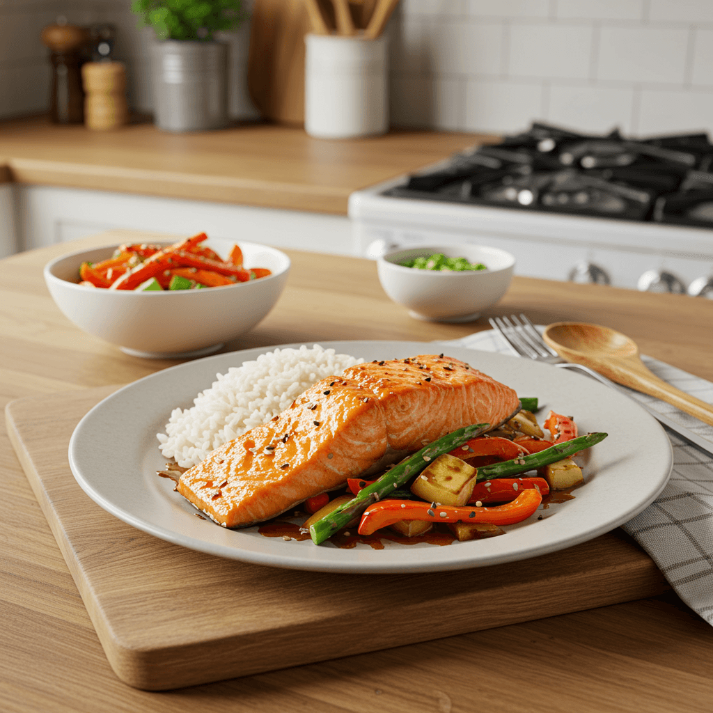 Broiled Sweet and Spicy Salmon Delight