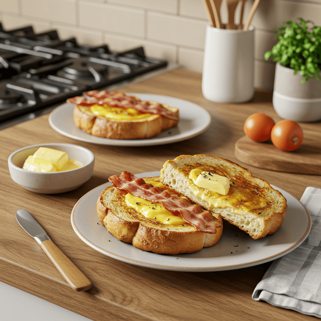 Butter-Infused Oven-Baked Breakfast Toast