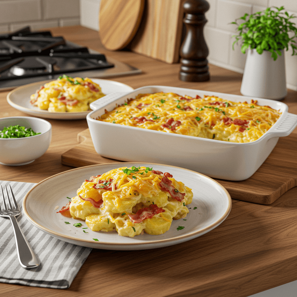 Cheesy Gourmet Potato and Bacon Casserole