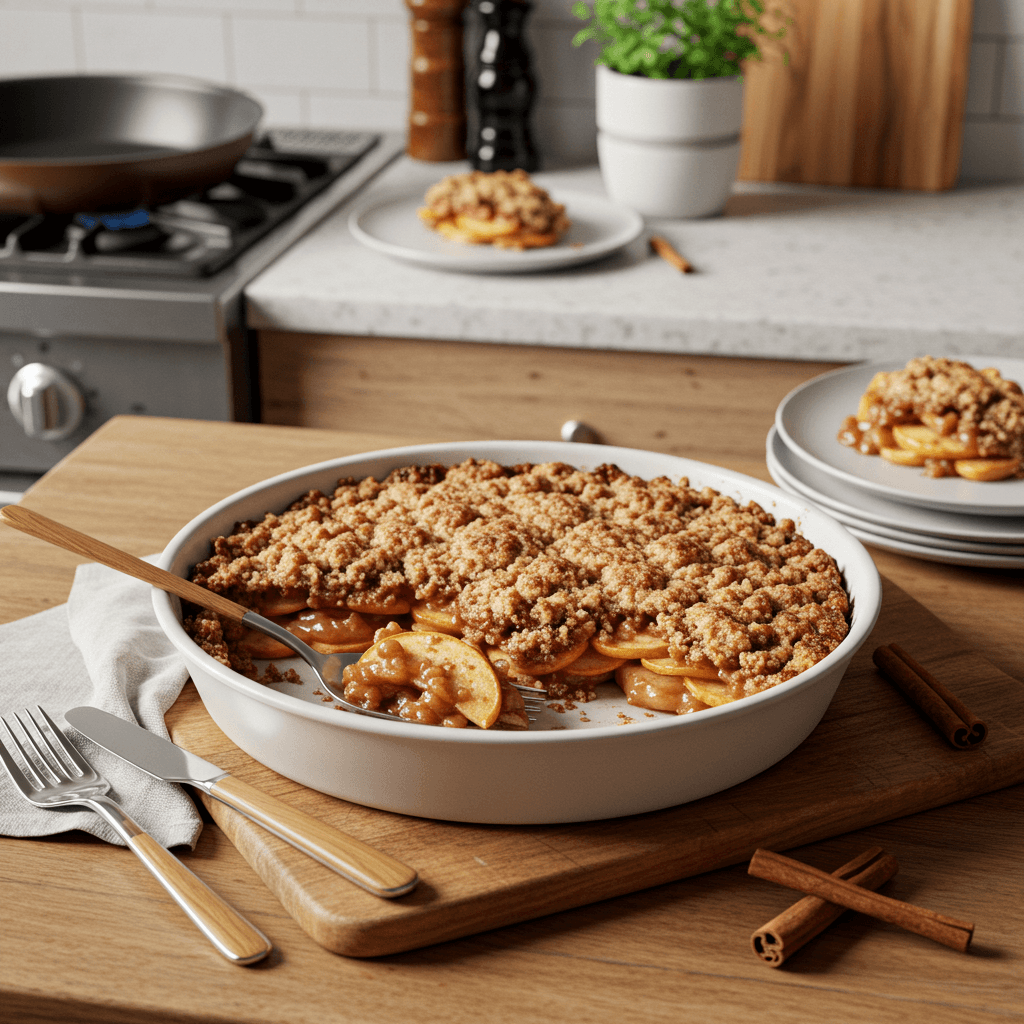 Classic Apple Crisp with Cinnamon Crumble Topping