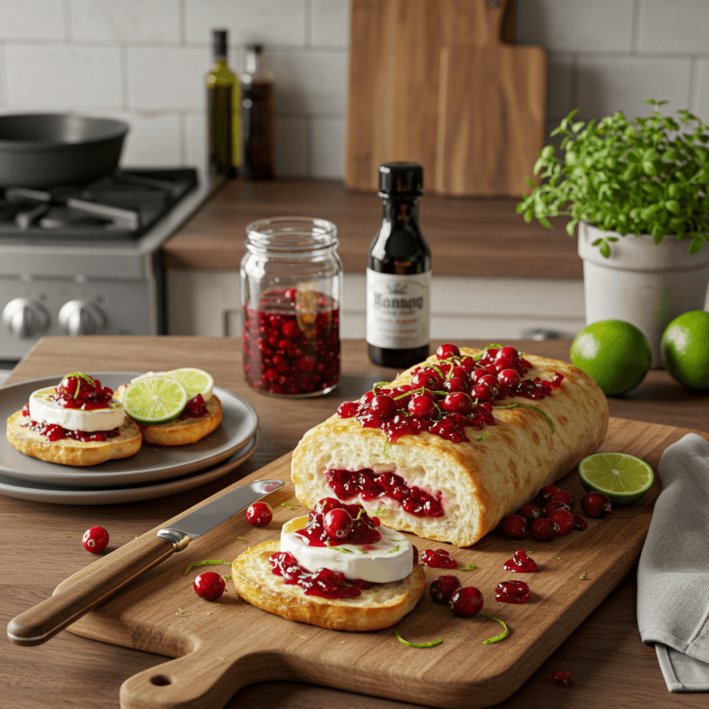 Cranberry Brie Delight with Gin-Lime Glaze