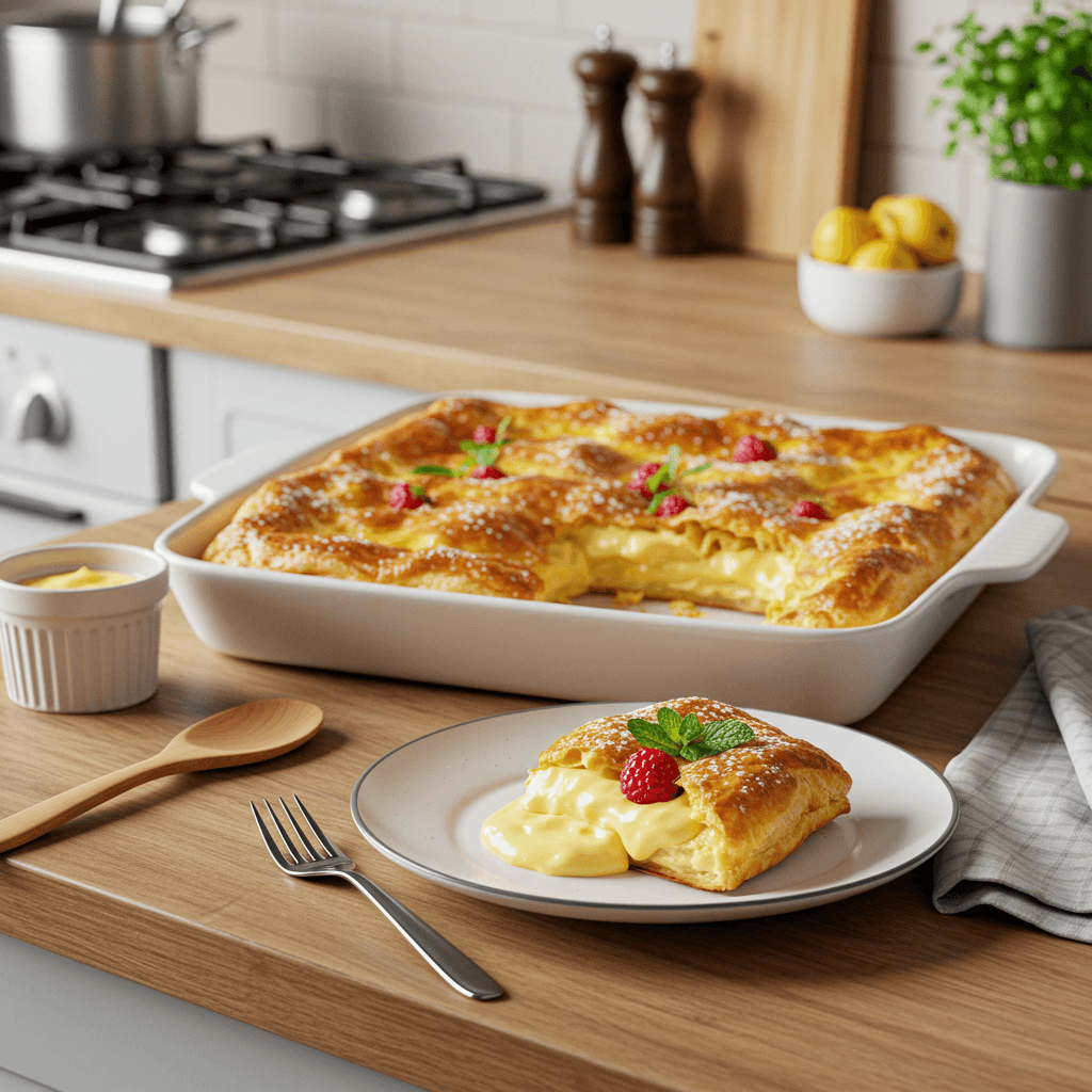 Creamy Custard and Fruit Puff Pastry Delight