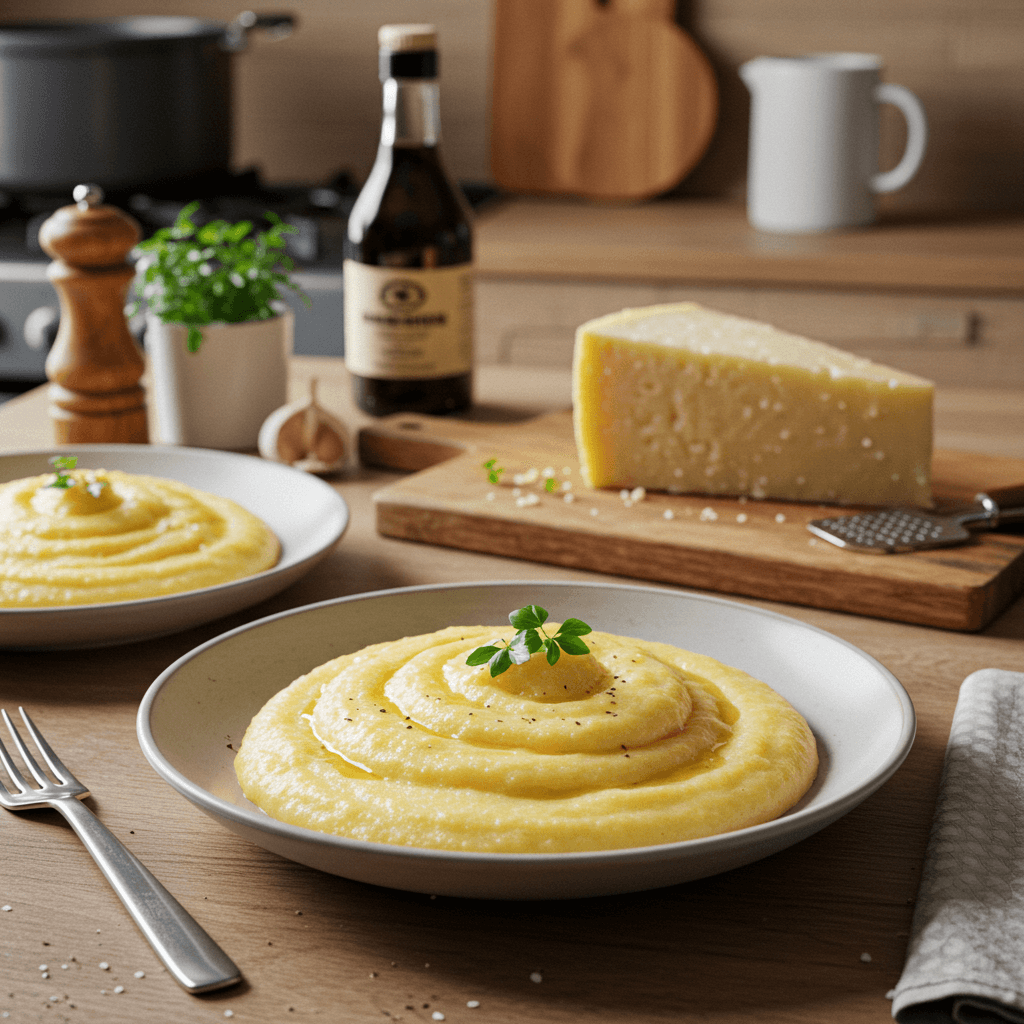Creamy Polenta with Pecorino Cheese Delight