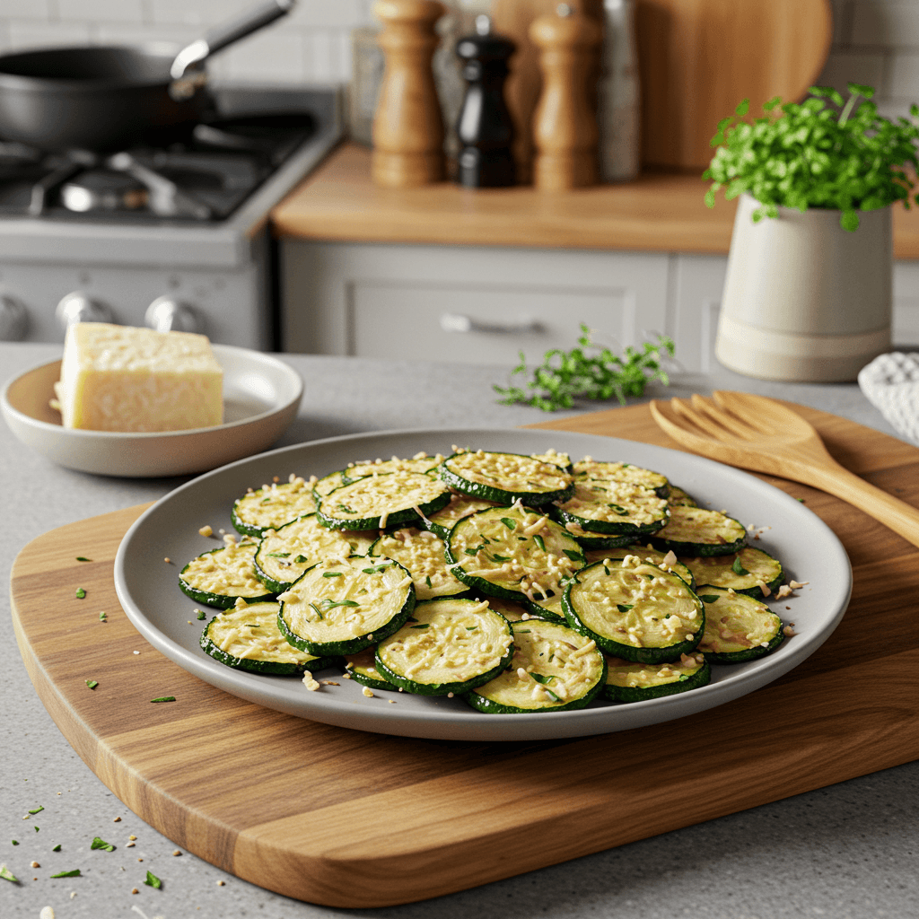 Crispy Oven-Baked Parmesan Zucchini Chips