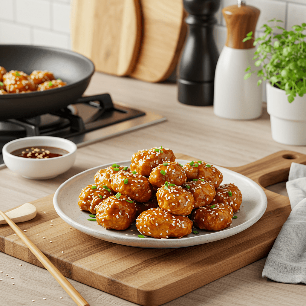 Crispy Sesame Ginger Chicken Bites