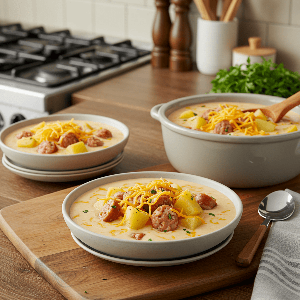 Crock Pot Creamy Italian Sausage and Potato Soup