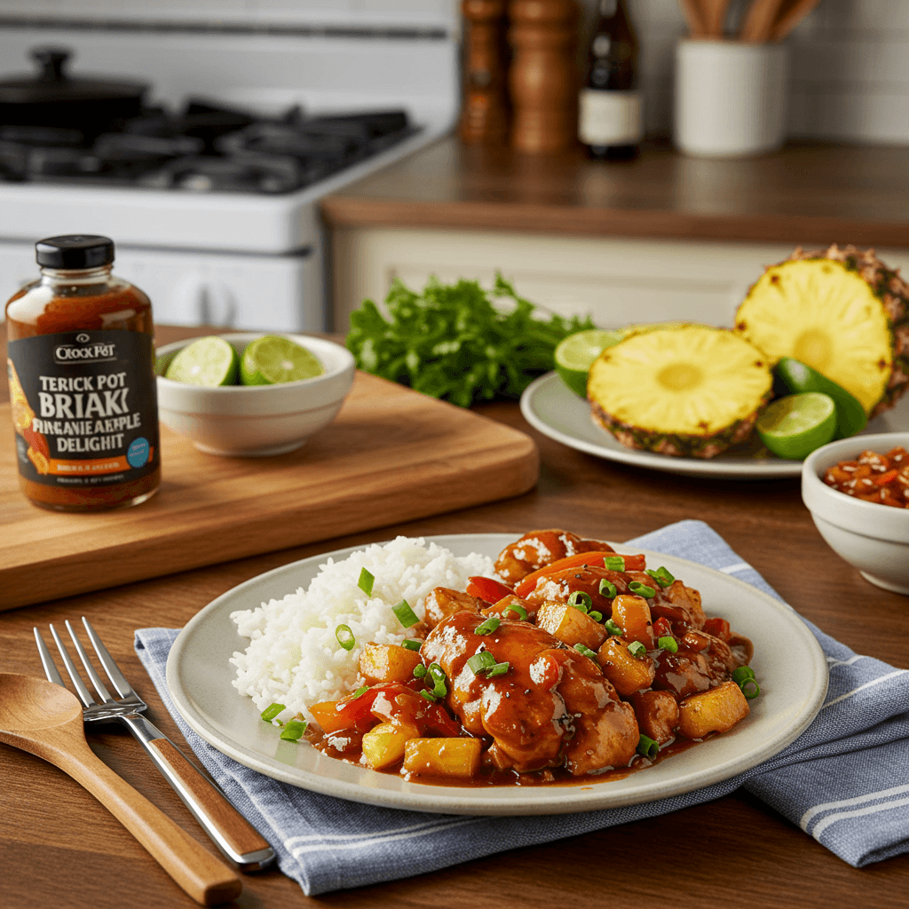 Crock Pot Teriyaki BBQ Chicken & Pineapple Delight