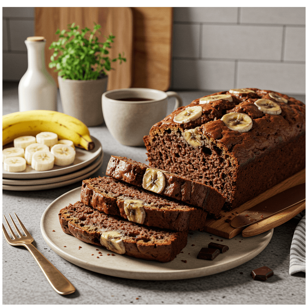 Decadent Double Chocolate Banana Bread