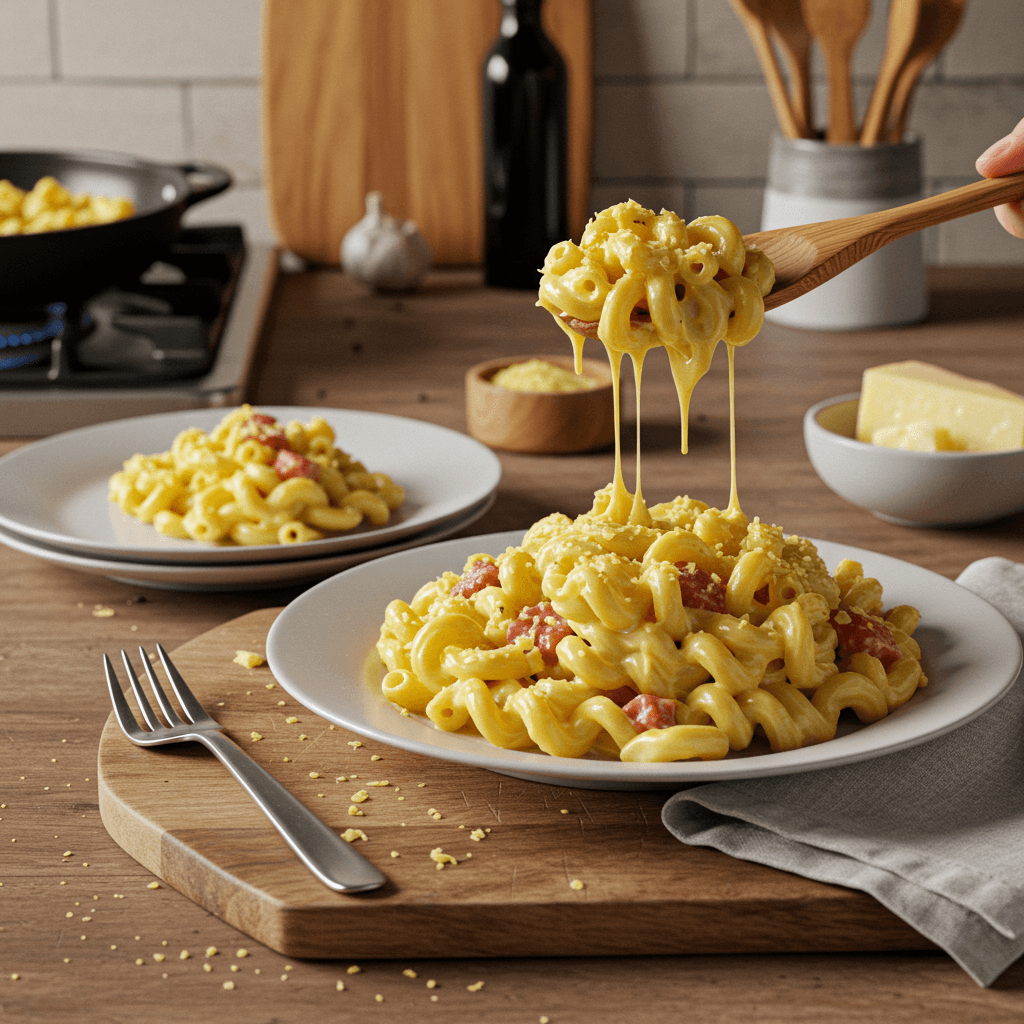 Decadent Miso Mac ‘n’ Cheese with Gruyère and Cheddar