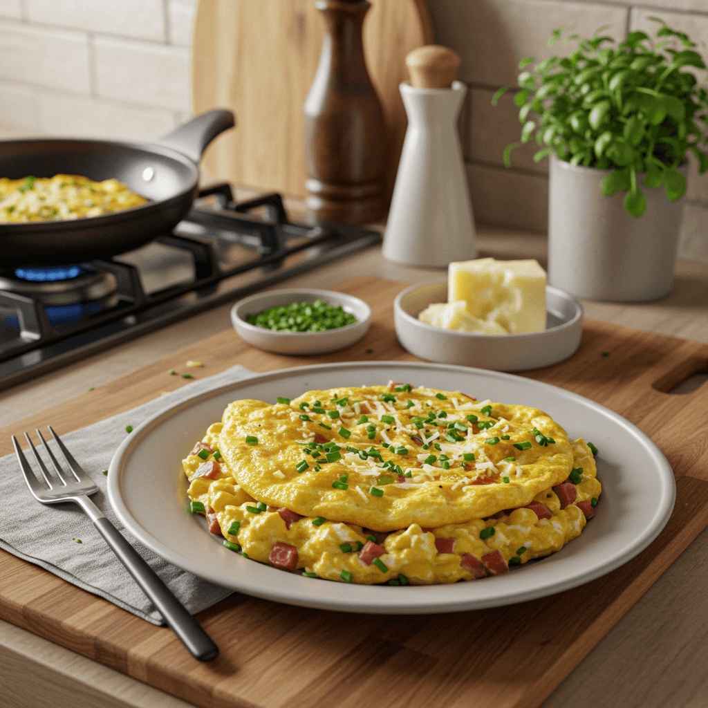 Decadent Morning Scramble with Chives and Cheese