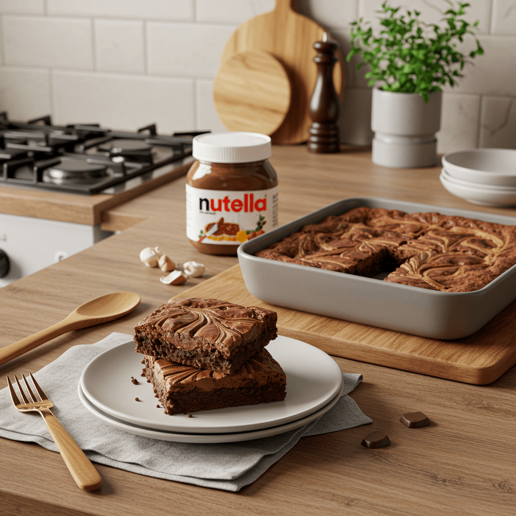 Decadent Nutella Swirl Brownies