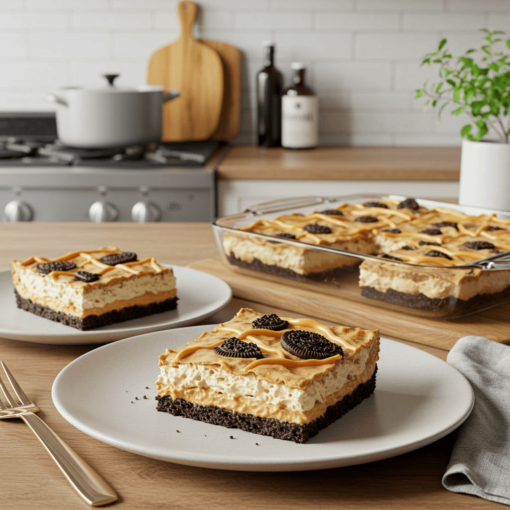 Decadent Oreo Peanut Butter Cheesecake Bars