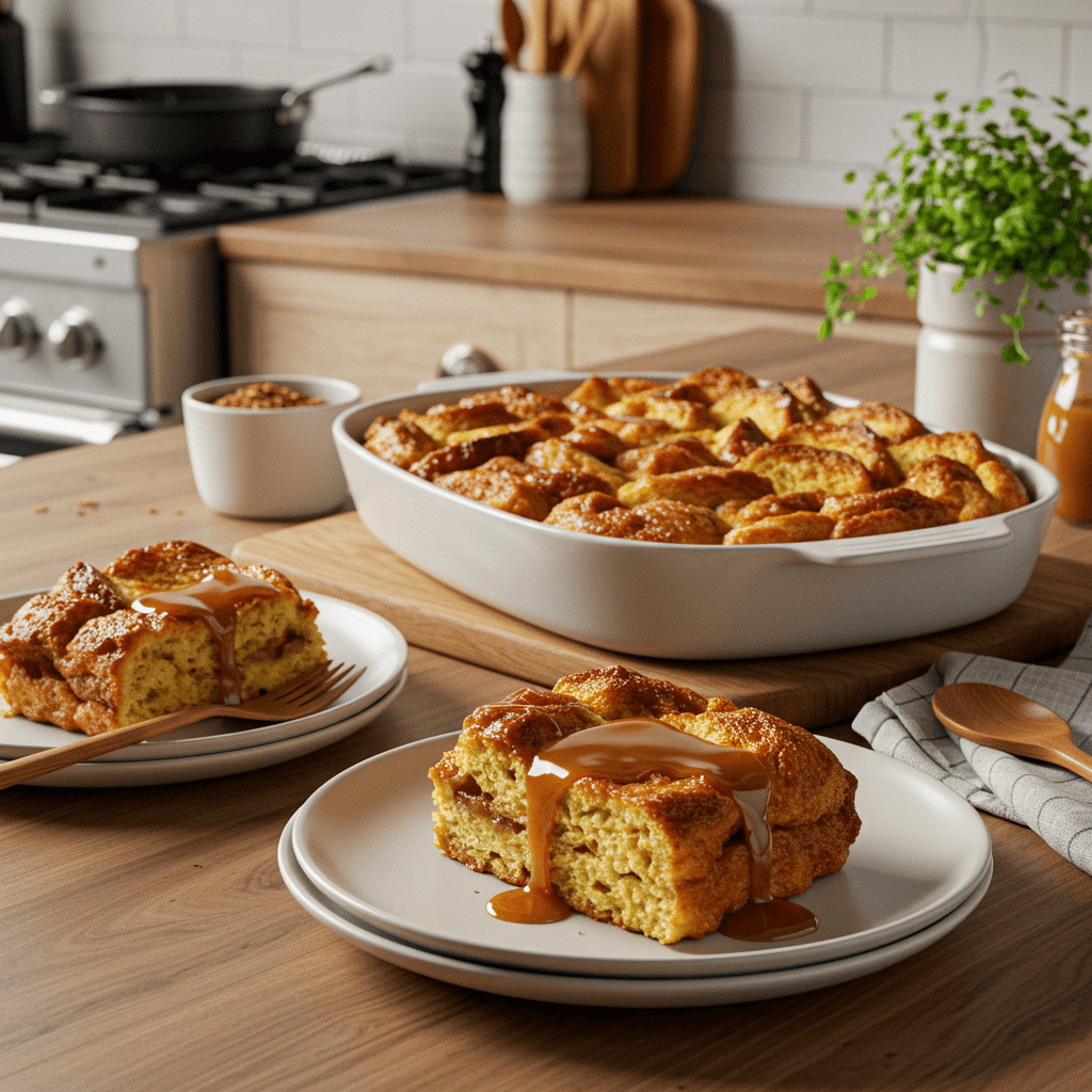 Decadent Oven-Baked Caramel Bread Pudding