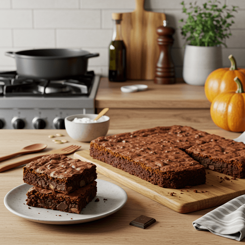 Decadent Pumpkin Chocolate Brownies