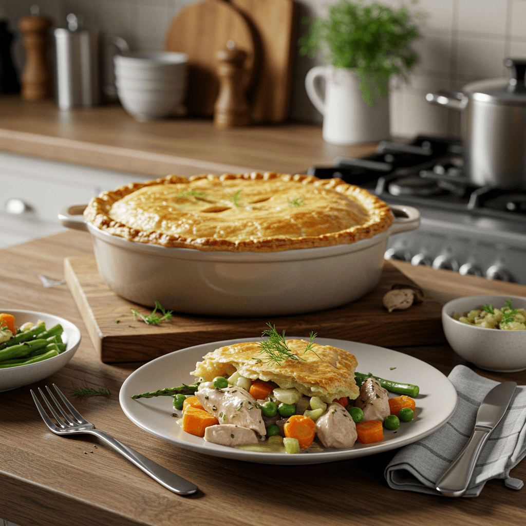 Delicious Chicken and Vegetable Pot Pie with Fennel and Tarragon