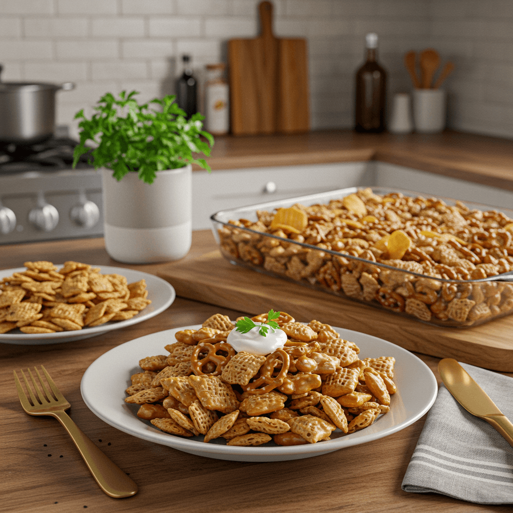 Festive Microwave Pretzel and Chip Crunch