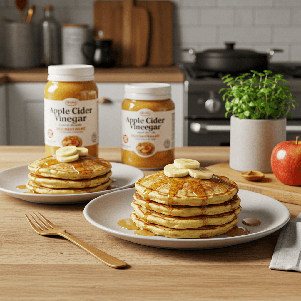 Fluffy Apple Cider Vinegar Pancakes