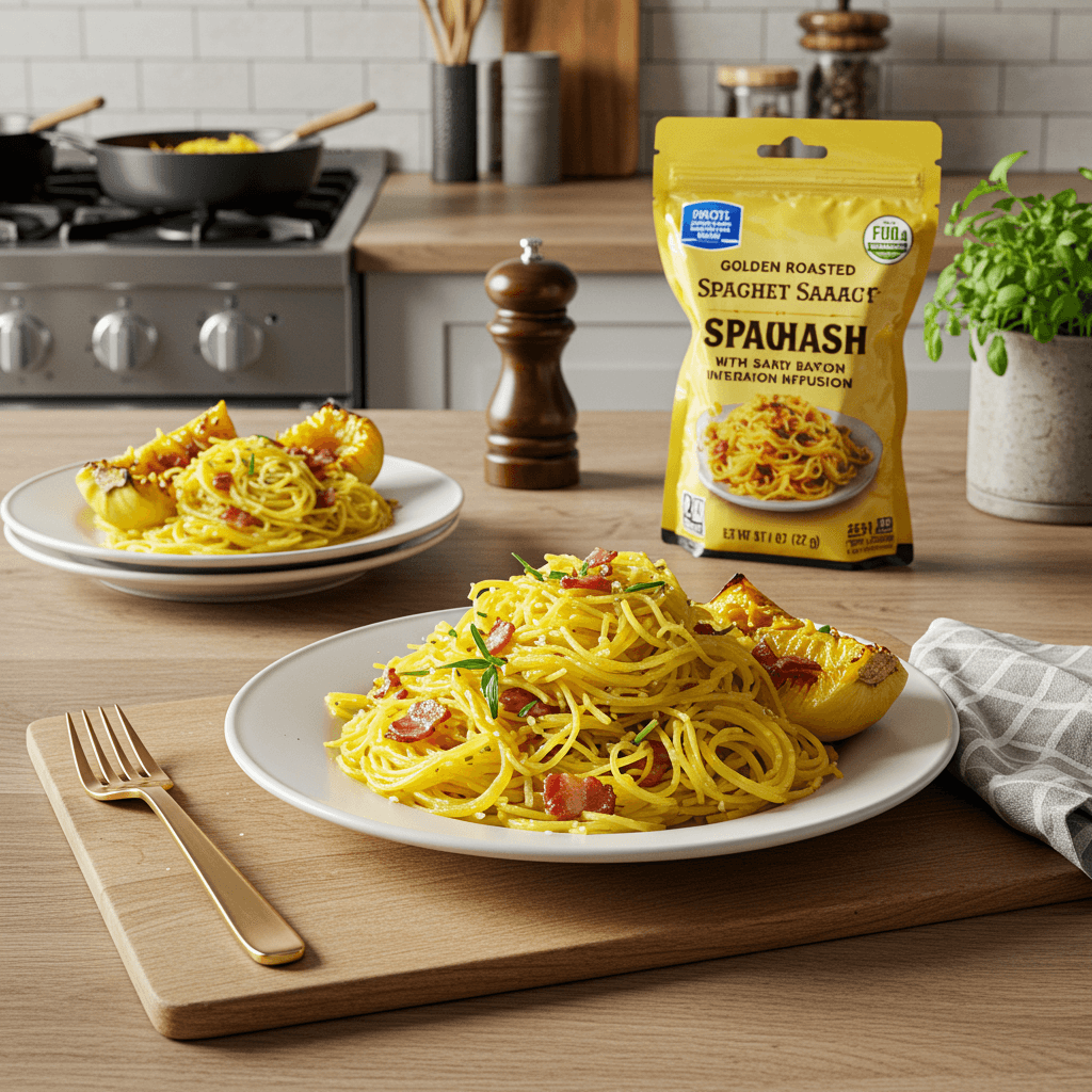 Golden Roasted Spaghetti Squash with Savory Bacon Infusion