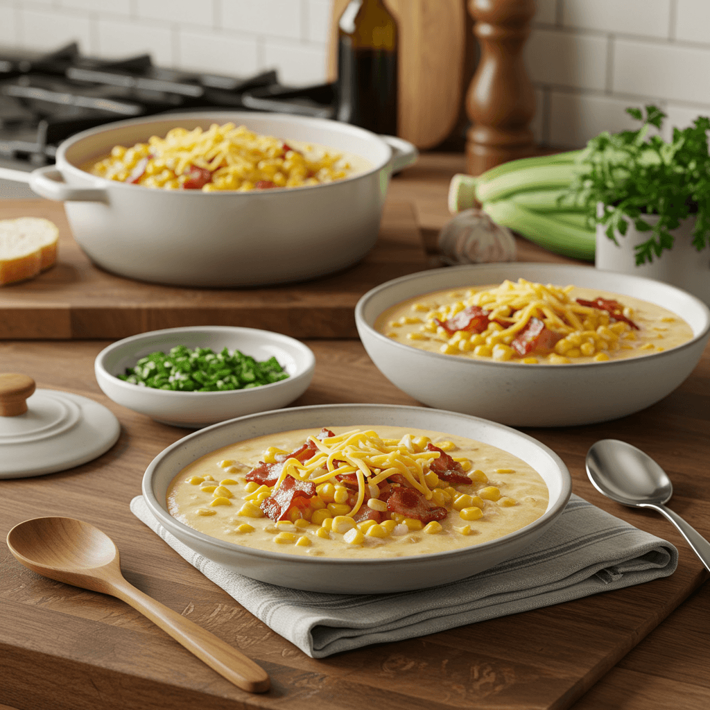 Hearty Bacon and Cheddar Corn Chowder