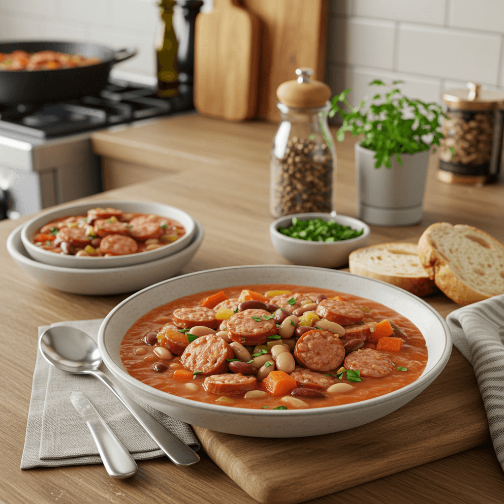 Hearty Italian Sausage and Bean Medley Soup