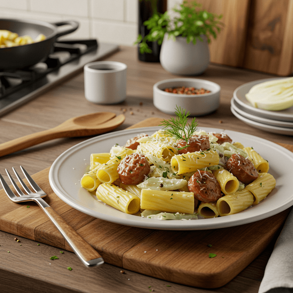 Hearty Italian Sausage Rigatoni with Creamy Fennel Sauce