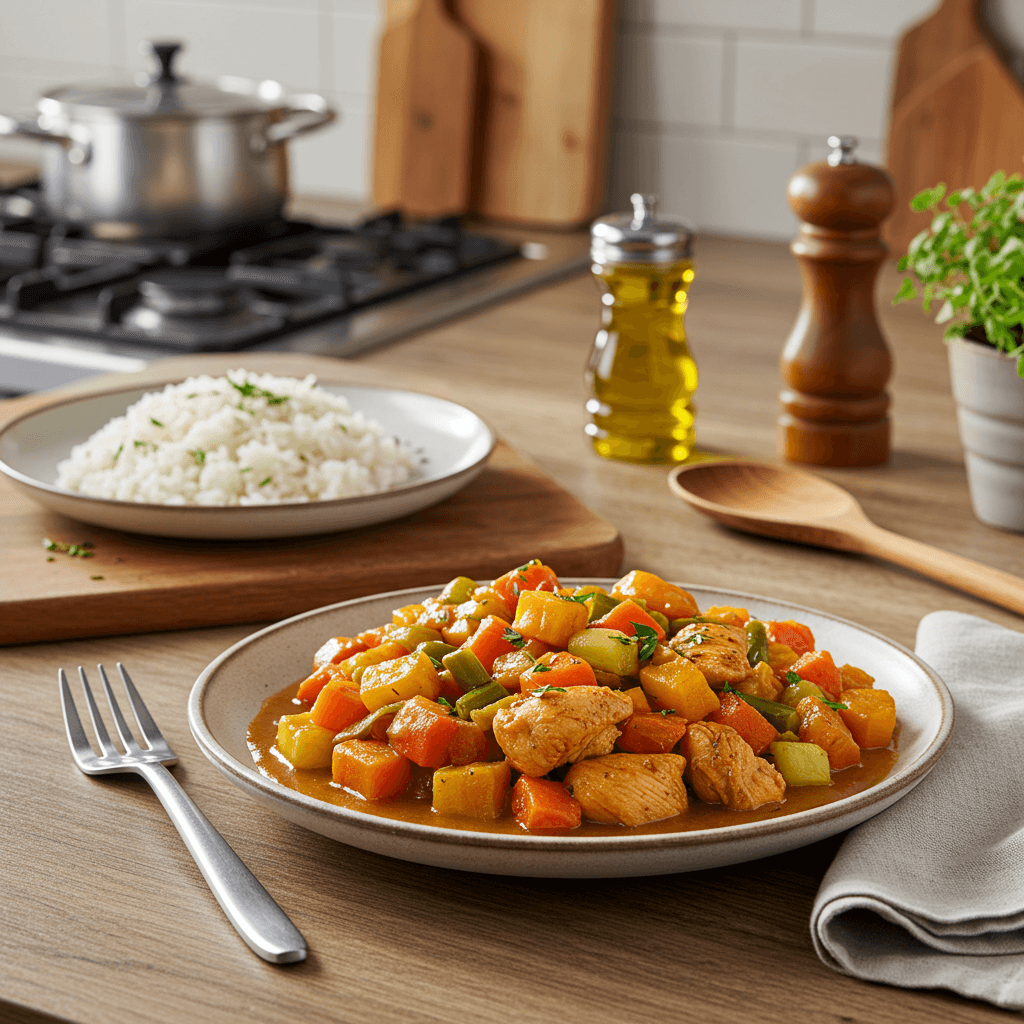 Hearty Stove-Top Mixed Vegetable Chicken Stew