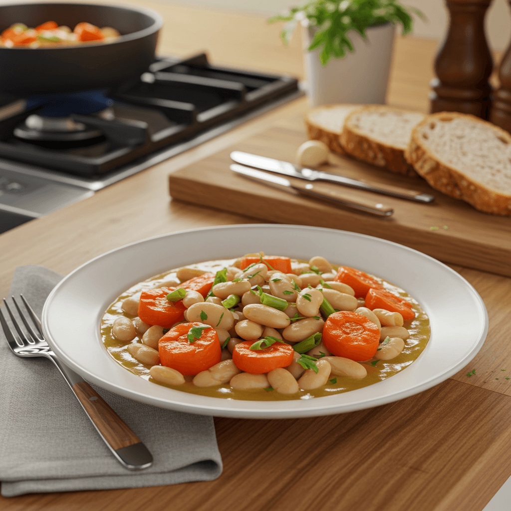 Hearty White Bean and Garlic Stew