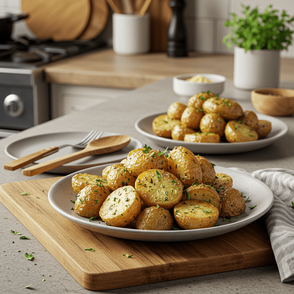 Irresistible Oven-Roasted Garlic Herb Potatoes