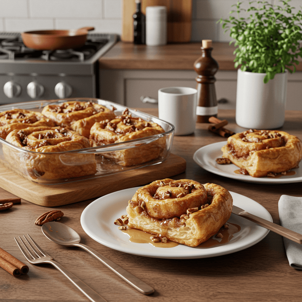 Maple Pecan Cinnamon Roll Puff Pastry