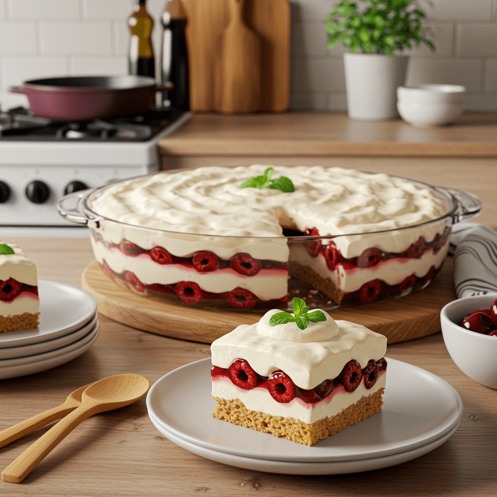 Microwave Cherry Cream Cheese Trifle Delight