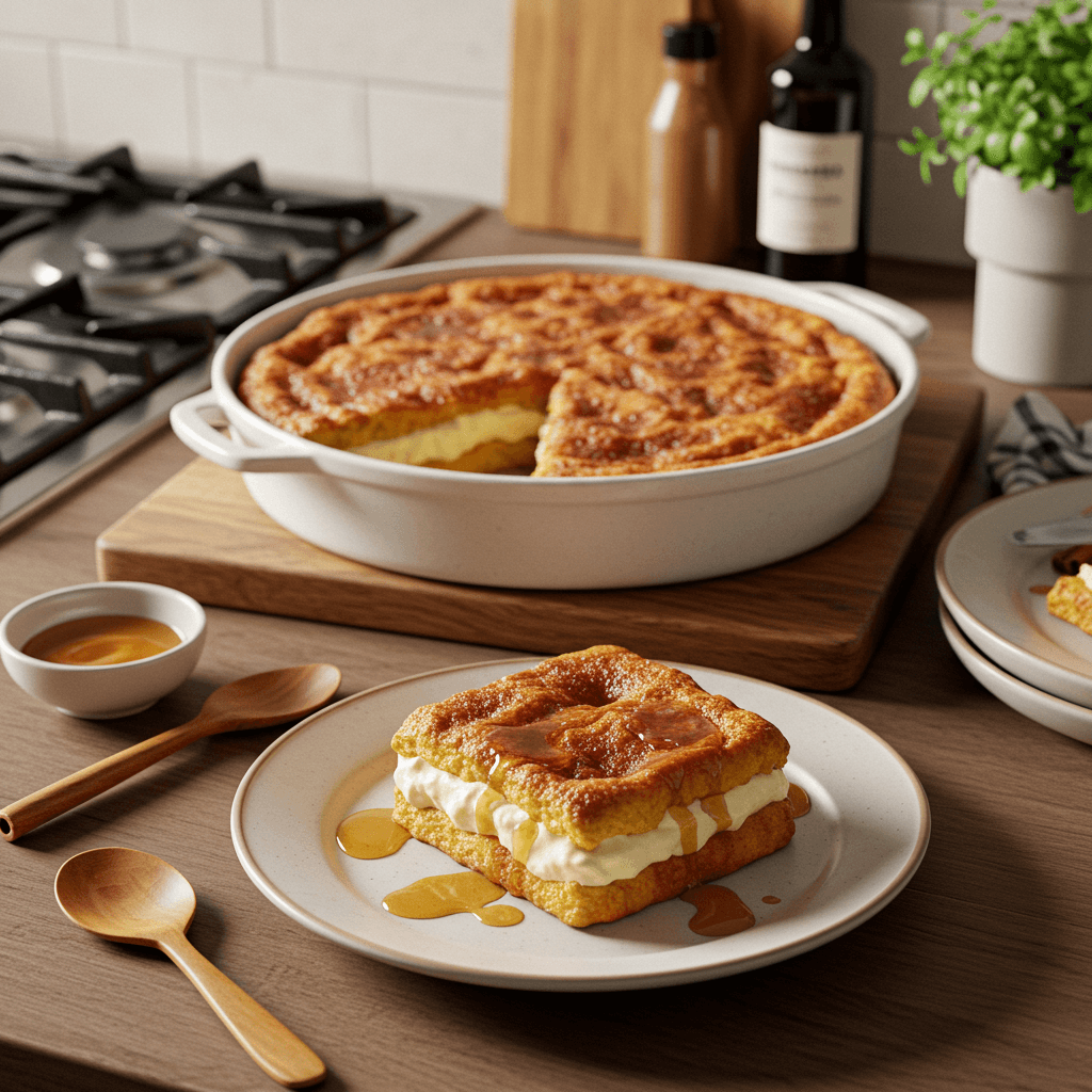 Oven-Baked Cinnamon Vanilla Cream Dessert