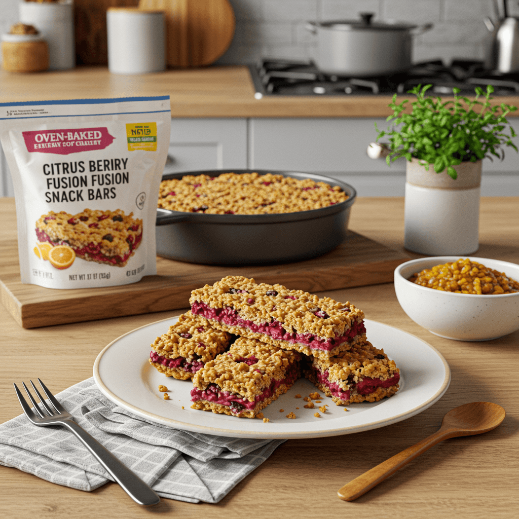Oven-Baked Citrus Berry Fusion Snack Bars