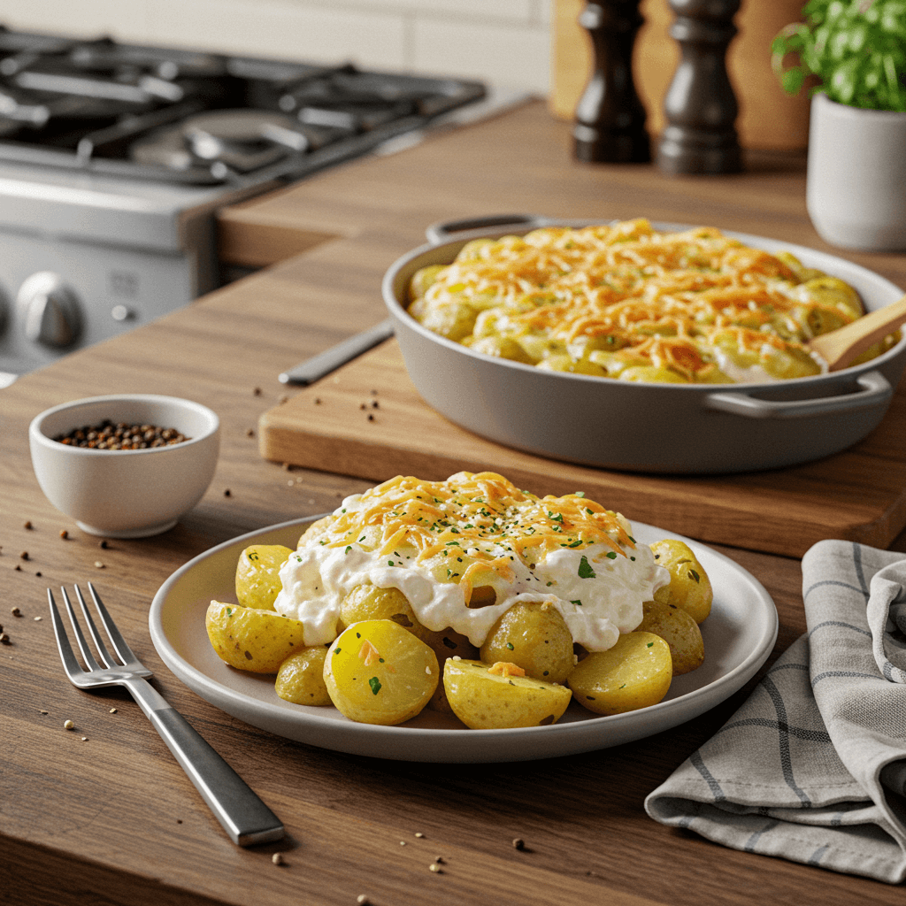 Oven-Baked Creamy Potato Medley