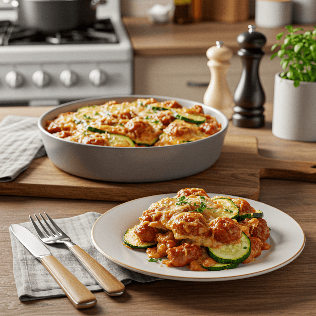 Oven-Baked Italian Sausage and Zucchini Casserole