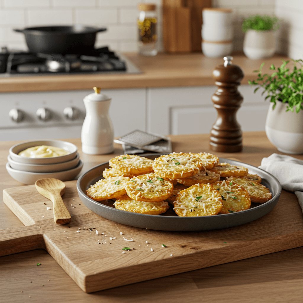 Oven-Baked Parmesan Potato Crisps