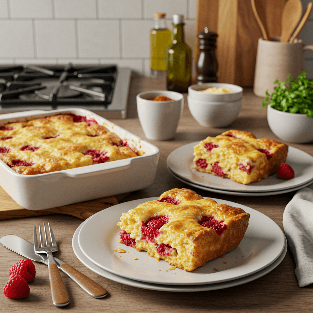 Oven-Baked Raspberry Buttermilk Cheddar Delight