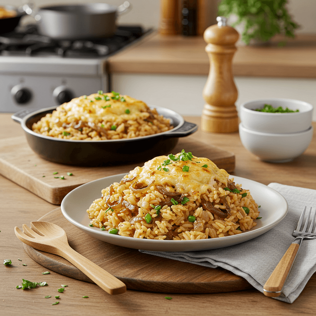 Oven-Baked Savory French Onion Rice