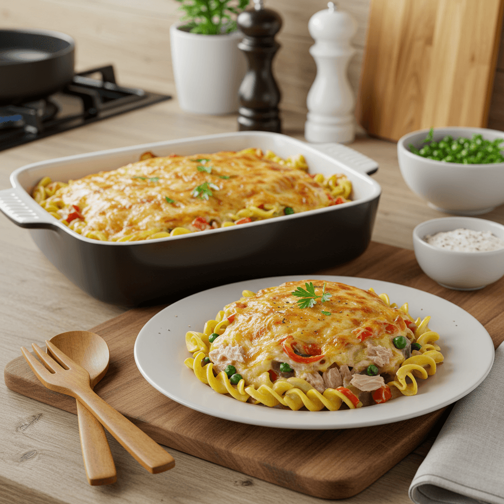 Oven-Baked Tuna Noodle Casserole Delight