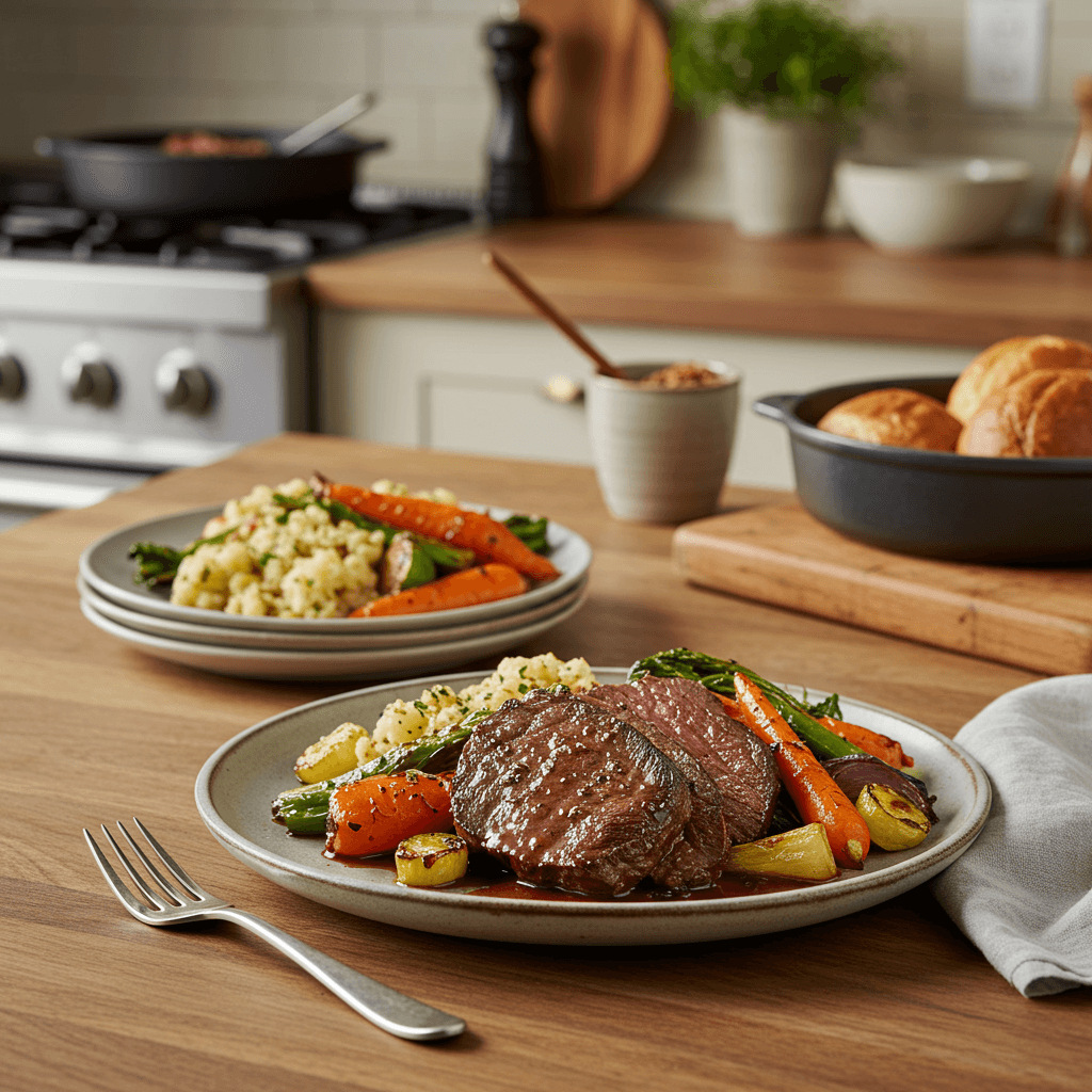 Oven-Braised Beef Chuck with Roasted Vegetables