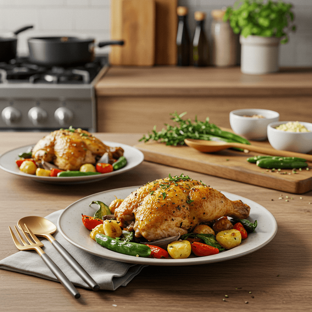 Oven-Roasted Herb Chicken with Seasonal Vegetables