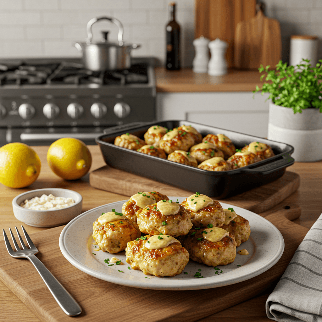 Oven Roasted Lemon Garlic Chicken Bites